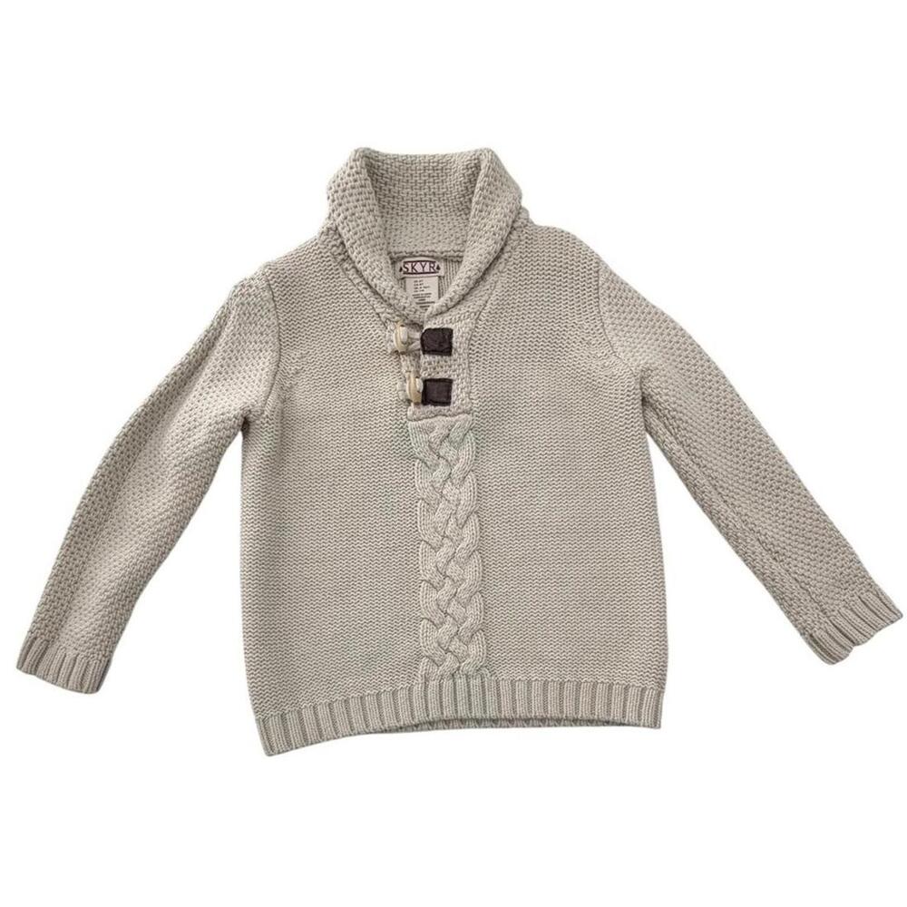 SKYR Biys Cream Cable Knit Zip Sweater — Cozy, Classic, Ready to Wear